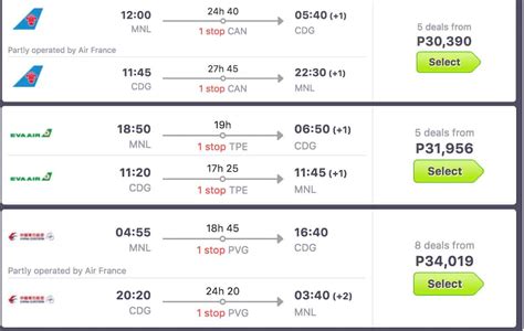manila to paris ticket price